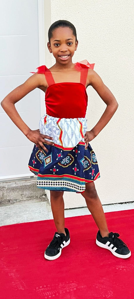 Robe rouge en daim