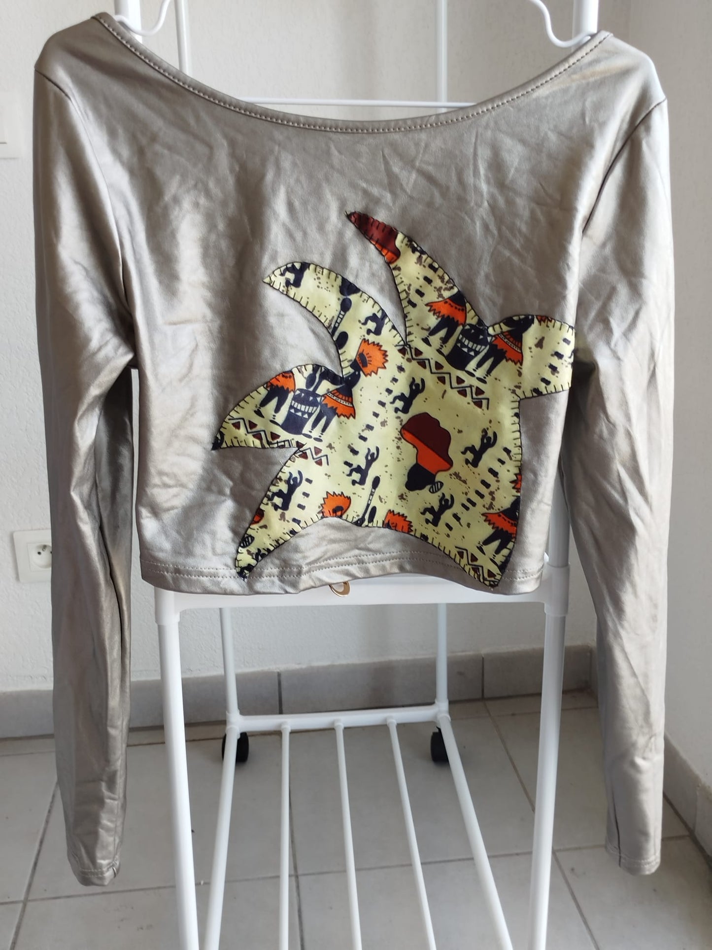 Ensemble jupe et haut en simili cuir