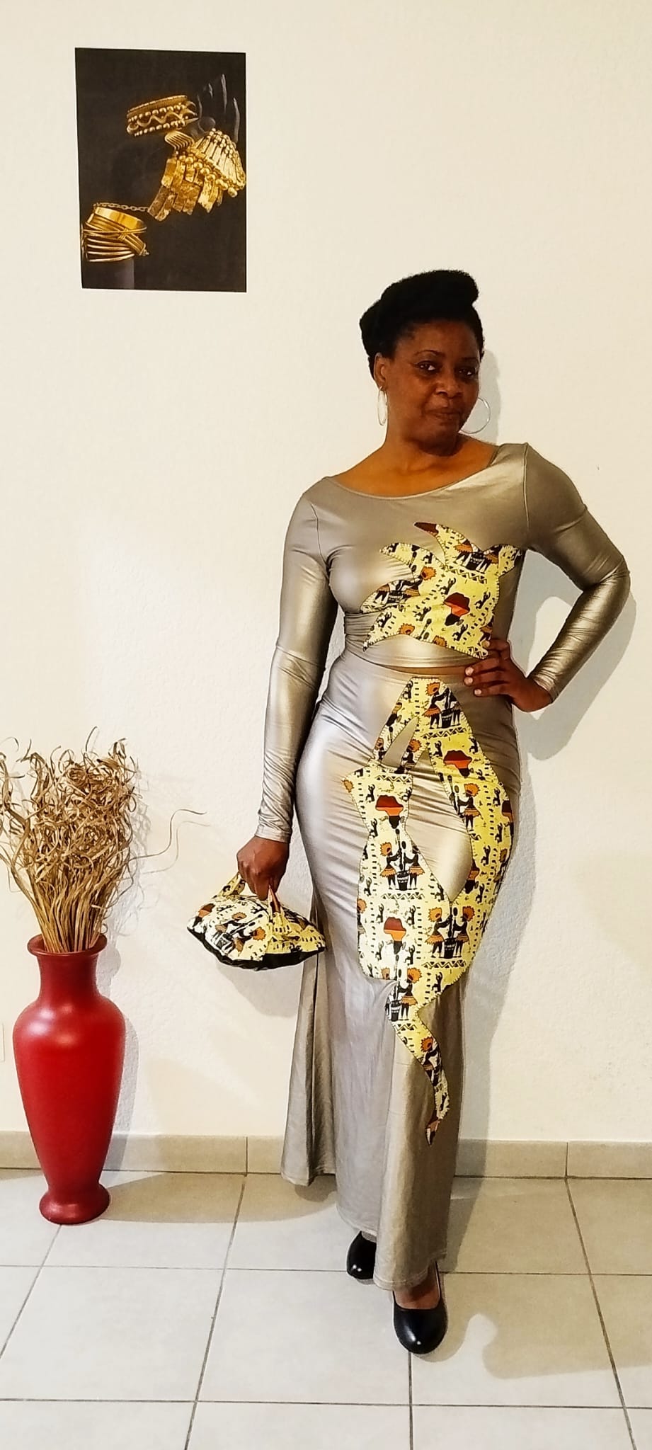 Ensemble jupe et haut en simili cuir